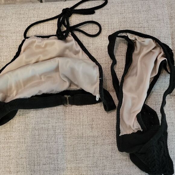 Black knit high rise bikini - Picture 10 of 10